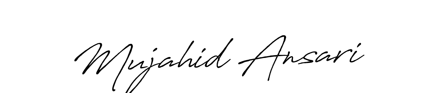 if you are searching for the best signature style for your name Mujahid Ansari. so please give up your signature search. here we have designed multiple signature styles  using Antro_Vectra_Bolder. Mujahid Ansari signature style 7 images and pictures png