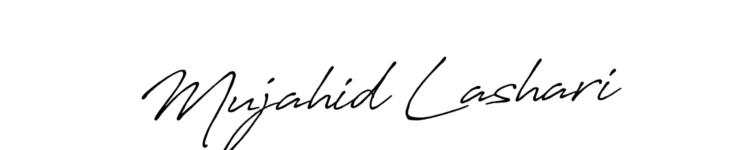 Mujahid Lashari stylish signature style. Best Handwritten Sign (Antro_Vectra_Bolder) for my name. Handwritten Signature Collection Ideas for my name Mujahid Lashari. Mujahid Lashari signature style 7 images and pictures png
