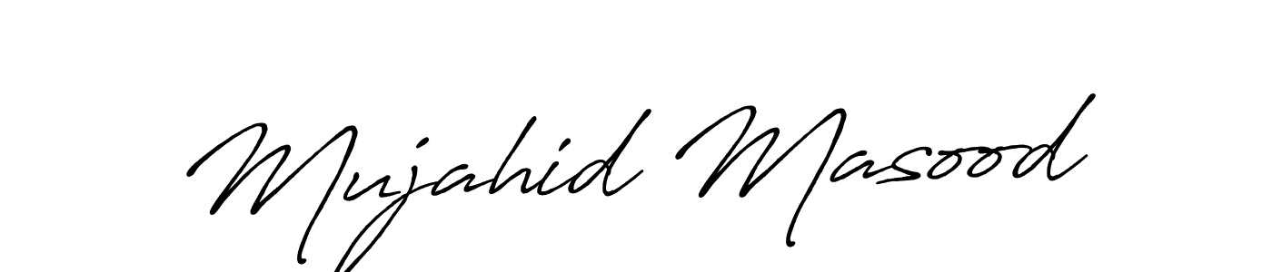 Create a beautiful signature design for name Mujahid Masood. With this signature (Antro_Vectra_Bolder) fonts, you can make a handwritten signature for free. Mujahid Masood signature style 7 images and pictures png