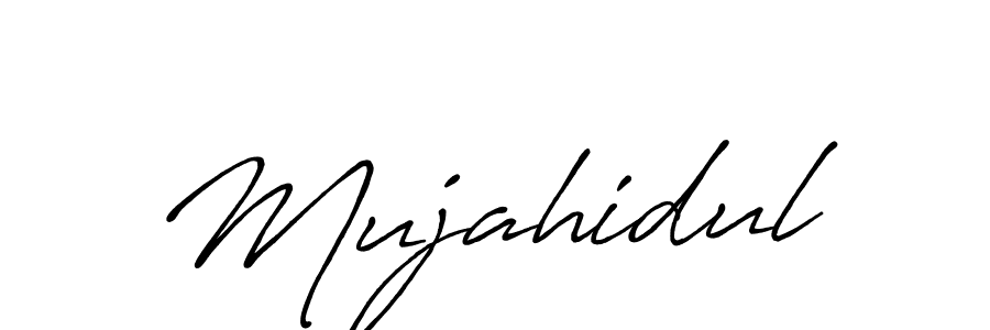 Mujahidul stylish signature style. Best Handwritten Sign (Antro_Vectra_Bolder) for my name. Handwritten Signature Collection Ideas for my name Mujahidul. Mujahidul signature style 7 images and pictures png