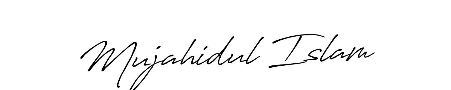 How to make Mujahidul Islam signature? Antro_Vectra_Bolder is a professional autograph style. Create handwritten signature for Mujahidul Islam name. Mujahidul Islam signature style 7 images and pictures png