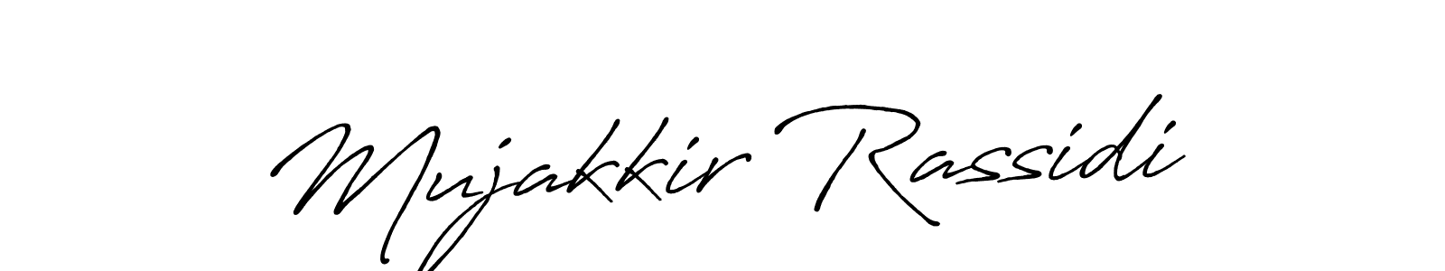 The best way (Antro_Vectra_Bolder) to make a short signature is to pick only two or three words in your name. The name Mujakkir Rassidi include a total of six letters. For converting this name. Mujakkir Rassidi signature style 7 images and pictures png