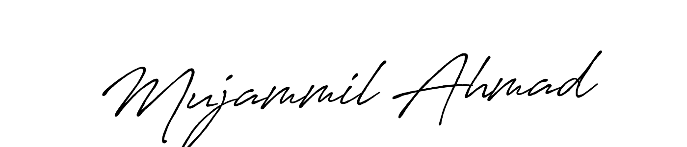 Mujammil Ahmad stylish signature style. Best Handwritten Sign (Antro_Vectra_Bolder) for my name. Handwritten Signature Collection Ideas for my name Mujammil Ahmad. Mujammil Ahmad signature style 7 images and pictures png