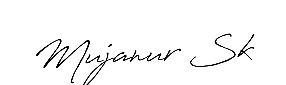 Create a beautiful signature design for name Mujanur Sk. With this signature (Antro_Vectra_Bolder) fonts, you can make a handwritten signature for free. Mujanur Sk signature style 7 images and pictures png