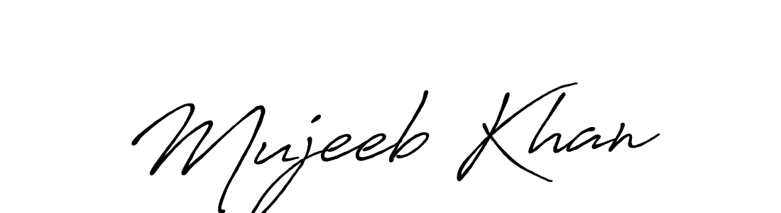 Antro_Vectra_Bolder is a professional signature style that is perfect for those who want to add a touch of class to their signature. It is also a great choice for those who want to make their signature more unique. Get Mujeeb Khan name to fancy signature for free. Mujeeb Khan signature style 7 images and pictures png