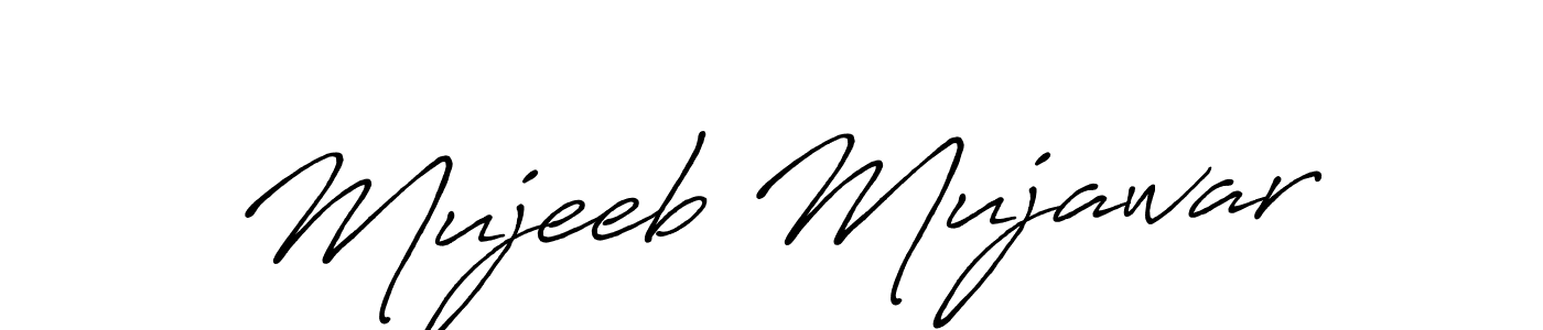 Use a signature maker to create a handwritten signature online. With this signature software, you can design (Antro_Vectra_Bolder) your own signature for name Mujeeb Mujawar. Mujeeb Mujawar signature style 7 images and pictures png