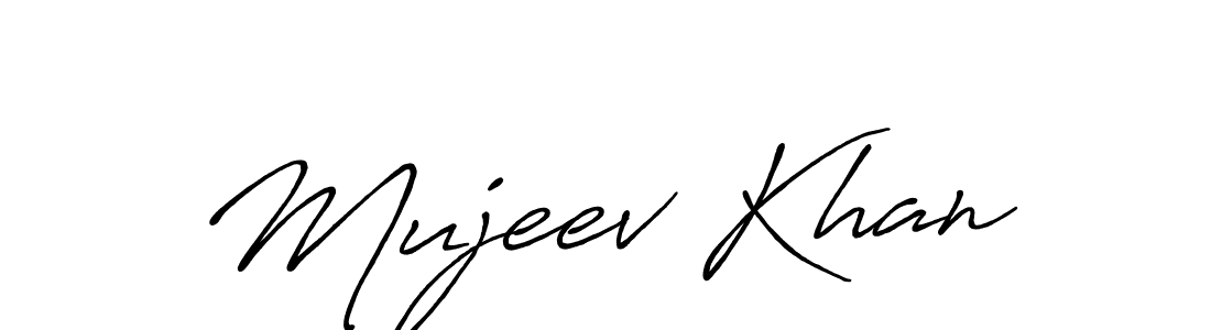 Design your own signature with our free online signature maker. With this signature software, you can create a handwritten (Antro_Vectra_Bolder) signature for name Mujeev Khan. Mujeev Khan signature style 7 images and pictures png