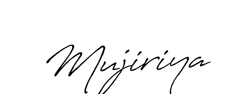 Mujiriya stylish signature style. Best Handwritten Sign (Antro_Vectra_Bolder) for my name. Handwritten Signature Collection Ideas for my name Mujiriya. Mujiriya signature style 7 images and pictures png