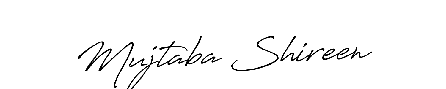 How to make Mujtaba Shireen signature? Antro_Vectra_Bolder is a professional autograph style. Create handwritten signature for Mujtaba Shireen name. Mujtaba Shireen signature style 7 images and pictures png