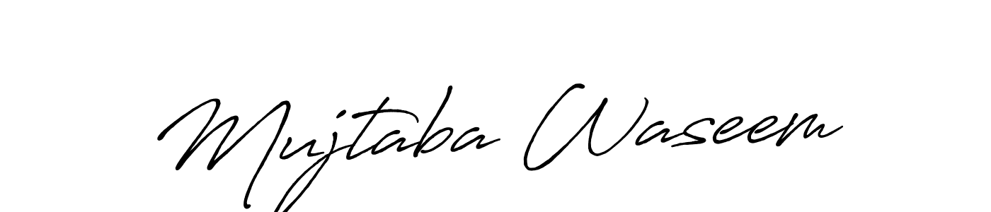 Design your own signature with our free online signature maker. With this signature software, you can create a handwritten (Antro_Vectra_Bolder) signature for name Mujtaba Waseem. Mujtaba Waseem signature style 7 images and pictures png