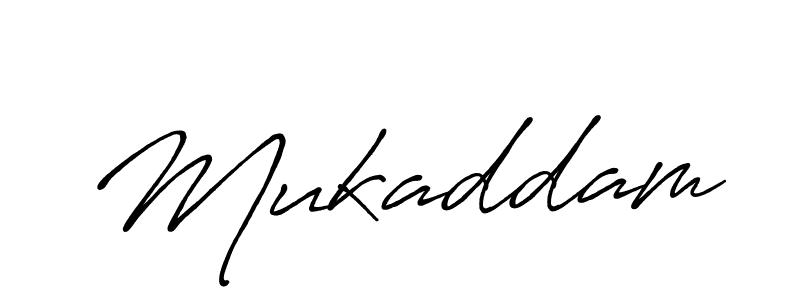 Mukaddam stylish signature style. Best Handwritten Sign (Antro_Vectra_Bolder) for my name. Handwritten Signature Collection Ideas for my name Mukaddam. Mukaddam signature style 7 images and pictures png