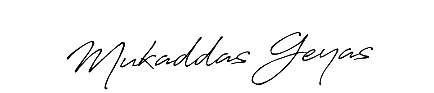 You should practise on your own different ways (Antro_Vectra_Bolder) to write your name (Mukaddas Geyas) in signature. don't let someone else do it for you. Mukaddas Geyas signature style 7 images and pictures png