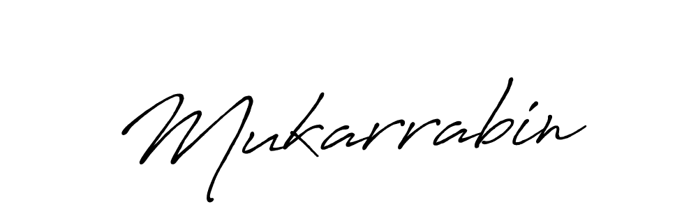 Also You can easily find your signature by using the search form. We will create Mukarrabin name handwritten signature images for you free of cost using Antro_Vectra_Bolder sign style. Mukarrabin signature style 7 images and pictures png