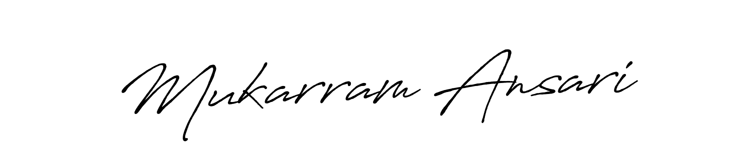 The best way (Antro_Vectra_Bolder) to make a short signature is to pick only two or three words in your name. The name Mukarram Ansari include a total of six letters. For converting this name. Mukarram Ansari signature style 7 images and pictures png