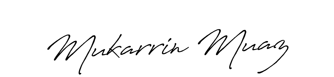 Check out images of Autograph of Mukarrin Muaz name. Actor Mukarrin Muaz Signature Style. Antro_Vectra_Bolder is a professional sign style online. Mukarrin Muaz signature style 7 images and pictures png