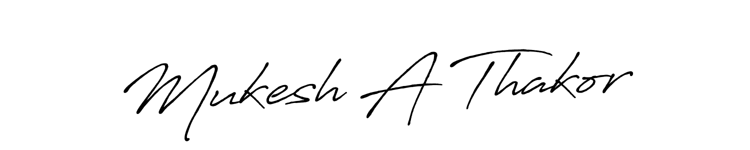 How to make Mukesh A Thakor signature? Antro_Vectra_Bolder is a professional autograph style. Create handwritten signature for Mukesh A Thakor name. Mukesh A Thakor signature style 7 images and pictures png