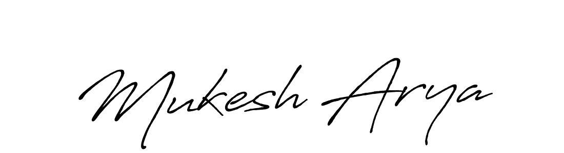 Use a signature maker to create a handwritten signature online. With this signature software, you can design (Antro_Vectra_Bolder) your own signature for name Mukesh Arya. Mukesh Arya signature style 7 images and pictures png