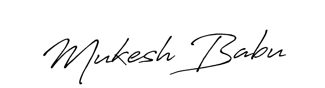 Mukesh Babu stylish signature style. Best Handwritten Sign (Antro_Vectra_Bolder) for my name. Handwritten Signature Collection Ideas for my name Mukesh Babu. Mukesh Babu signature style 7 images and pictures png