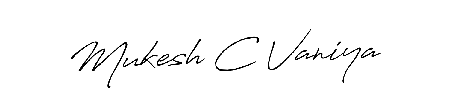 Also You can easily find your signature by using the search form. We will create Mukesh C Vaniya name handwritten signature images for you free of cost using Antro_Vectra_Bolder sign style. Mukesh C Vaniya signature style 7 images and pictures png