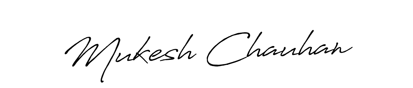 Mukesh Chauhan stylish signature style. Best Handwritten Sign (Antro_Vectra_Bolder) for my name. Handwritten Signature Collection Ideas for my name Mukesh Chauhan. Mukesh Chauhan signature style 7 images and pictures png