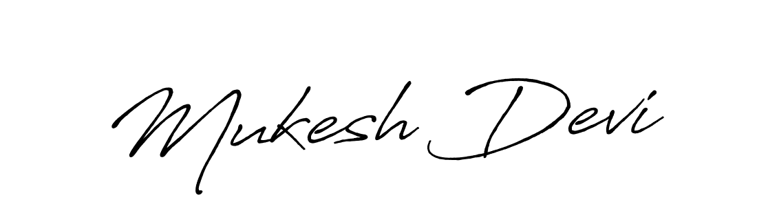 Create a beautiful signature design for name Mukesh Devi. With this signature (Antro_Vectra_Bolder) fonts, you can make a handwritten signature for free. Mukesh Devi signature style 7 images and pictures png
