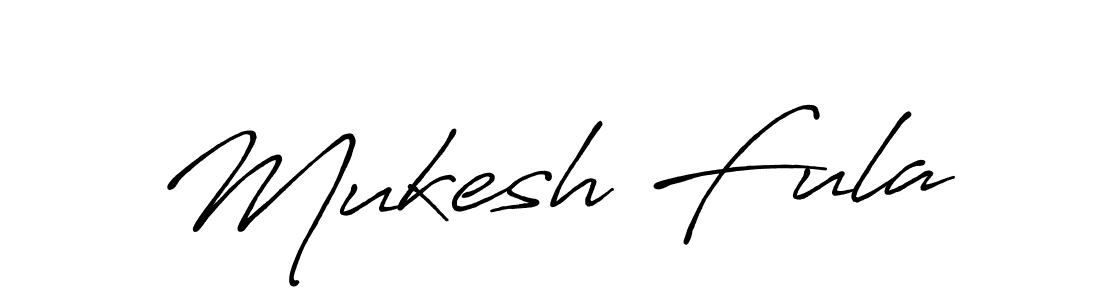 Create a beautiful signature design for name Mukesh Fula. With this signature (Antro_Vectra_Bolder) fonts, you can make a handwritten signature for free. Mukesh Fula signature style 7 images and pictures png