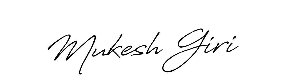 Use a signature maker to create a handwritten signature online. With this signature software, you can design (Antro_Vectra_Bolder) your own signature for name Mukesh Giri. Mukesh Giri signature style 7 images and pictures png