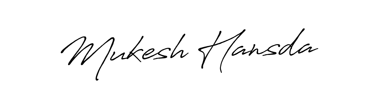 This is the best signature style for the Mukesh Hansda name. Also you like these signature font (Antro_Vectra_Bolder). Mix name signature. Mukesh Hansda signature style 7 images and pictures png