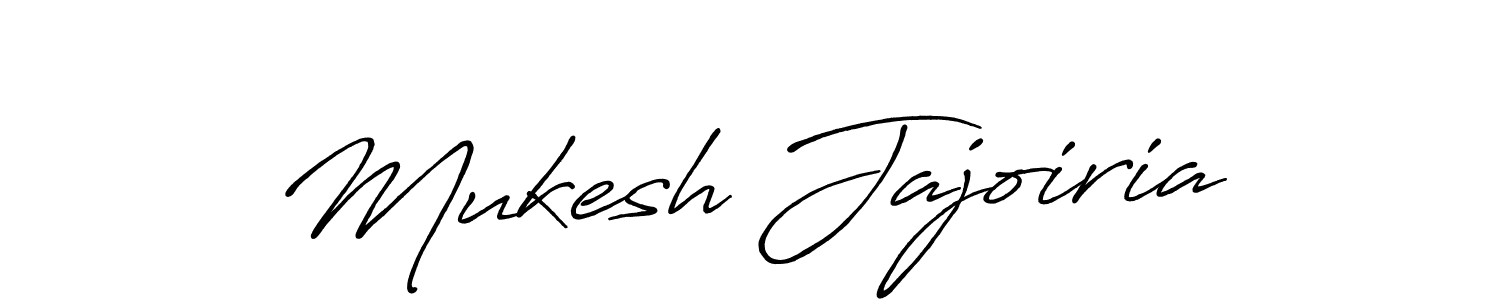 Mukesh Jajoiria stylish signature style. Best Handwritten Sign (Antro_Vectra_Bolder) for my name. Handwritten Signature Collection Ideas for my name Mukesh Jajoiria. Mukesh Jajoiria signature style 7 images and pictures png