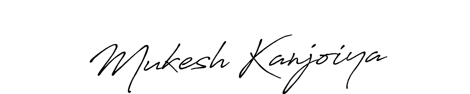 Also we have Mukesh Kanjoiya name is the best signature style. Create professional handwritten signature collection using Antro_Vectra_Bolder autograph style. Mukesh Kanjoiya signature style 7 images and pictures png