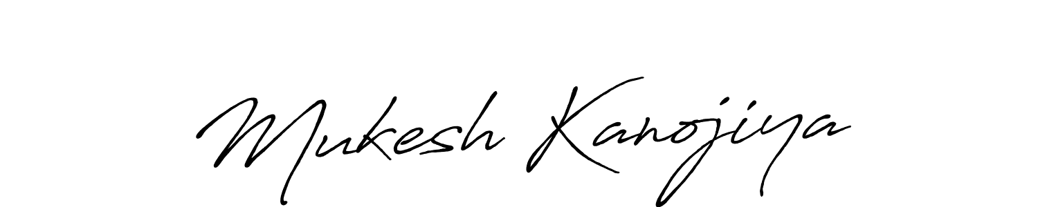 How to make Mukesh Kanojiya name signature. Use Antro_Vectra_Bolder style for creating short signs online. This is the latest handwritten sign. Mukesh Kanojiya signature style 7 images and pictures png