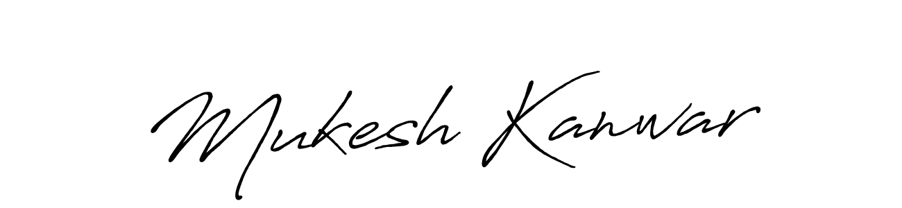 How to make Mukesh Kanwar name signature. Use Antro_Vectra_Bolder style for creating short signs online. This is the latest handwritten sign. Mukesh Kanwar signature style 7 images and pictures png
