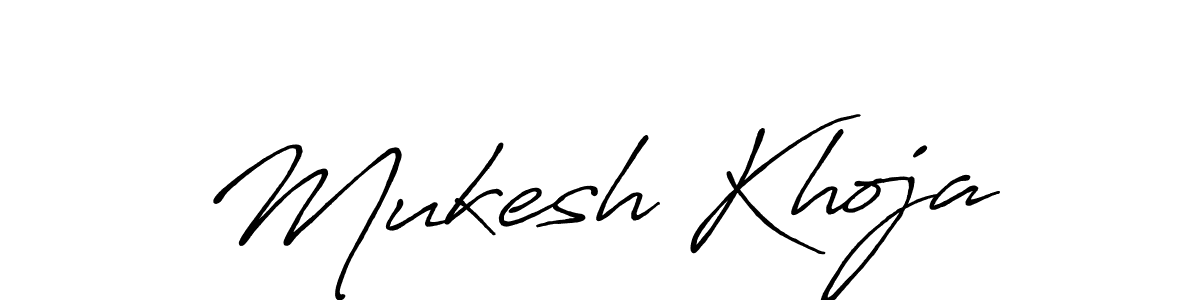 Design your own signature with our free online signature maker. With this signature software, you can create a handwritten (Antro_Vectra_Bolder) signature for name Mukesh Khoja. Mukesh Khoja signature style 7 images and pictures png