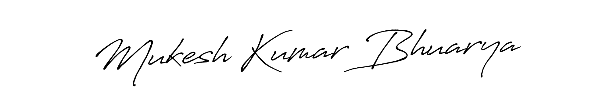 Create a beautiful signature design for name Mukesh Kumar Bhuarya. With this signature (Antro_Vectra_Bolder) fonts, you can make a handwritten signature for free. Mukesh Kumar Bhuarya signature style 7 images and pictures png