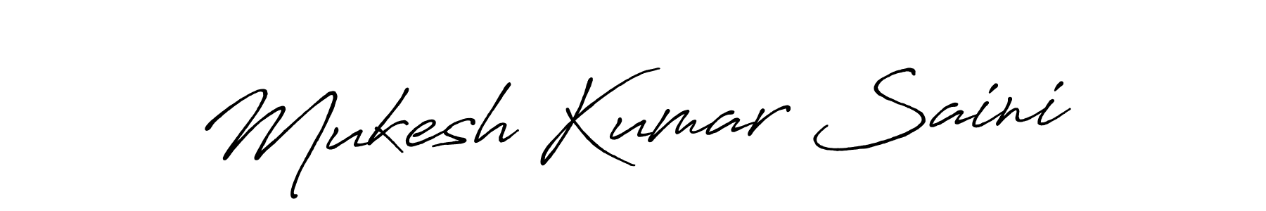 Create a beautiful signature design for name Mukesh Kumar Saini. With this signature (Antro_Vectra_Bolder) fonts, you can make a handwritten signature for free. Mukesh Kumar Saini signature style 7 images and pictures png