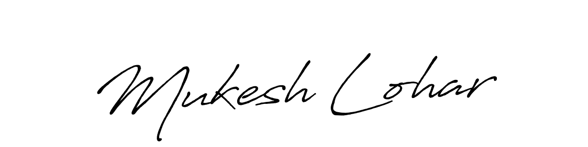 Design your own signature with our free online signature maker. With this signature software, you can create a handwritten (Antro_Vectra_Bolder) signature for name Mukesh Lohar. Mukesh Lohar signature style 7 images and pictures png