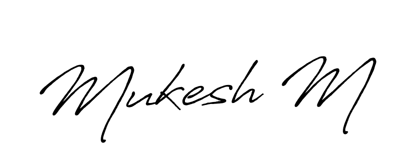 How to Draw Mukesh M signature style? Antro_Vectra_Bolder is a latest design signature styles for name Mukesh M. Mukesh M signature style 7 images and pictures png