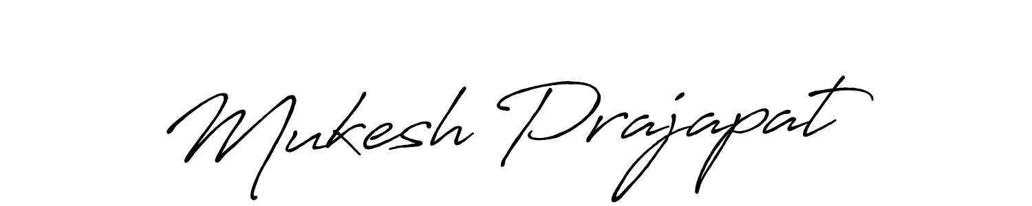 Design your own signature with our free online signature maker. With this signature software, you can create a handwritten (Antro_Vectra_Bolder) signature for name Mukesh Prajapat. Mukesh Prajapat signature style 7 images and pictures png