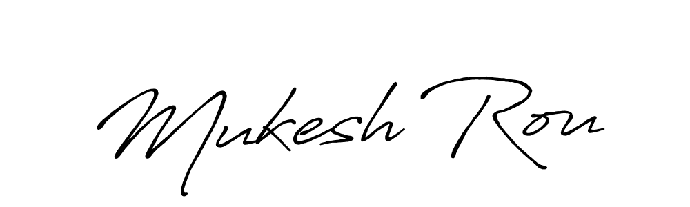 Design your own signature with our free online signature maker. With this signature software, you can create a handwritten (Antro_Vectra_Bolder) signature for name Mukesh Rou. Mukesh Rou signature style 7 images and pictures png