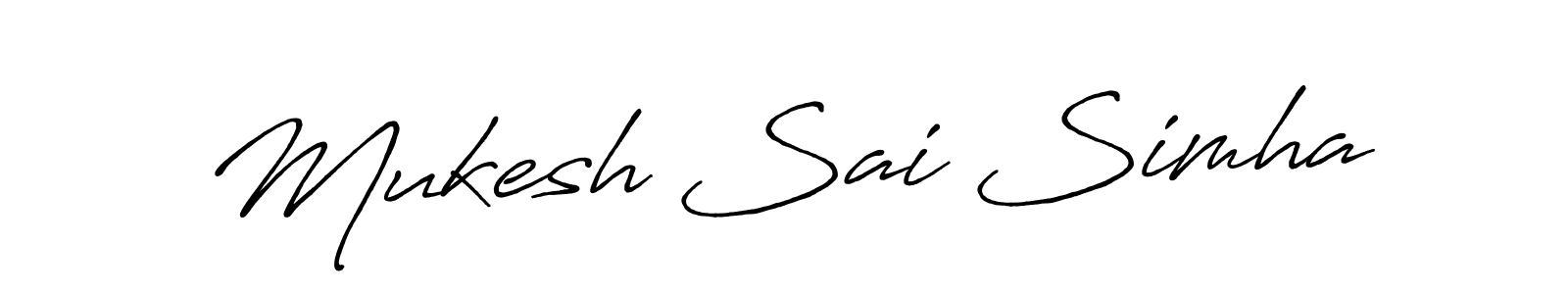 Make a beautiful signature design for name Mukesh Sai Simha. Use this online signature maker to create a handwritten signature for free. Mukesh Sai Simha signature style 7 images and pictures png