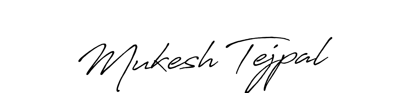 Make a beautiful signature design for name Mukesh Tejpal. With this signature (Antro_Vectra_Bolder) style, you can create a handwritten signature for free. Mukesh Tejpal signature style 7 images and pictures png