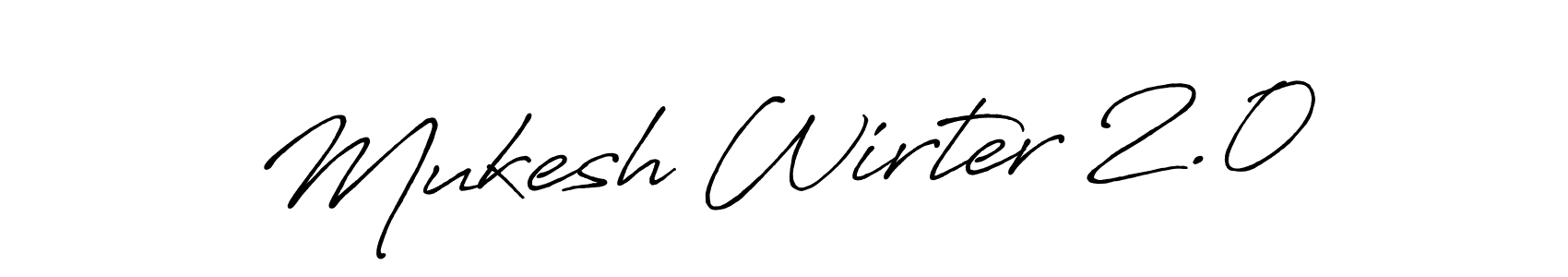 Design your own signature with our free online signature maker. With this signature software, you can create a handwritten (Antro_Vectra_Bolder) signature for name Mukesh Wirter 2.0. Mukesh Wirter 2.0 signature style 7 images and pictures png