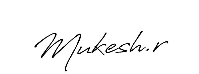 Mukesh.r stylish signature style. Best Handwritten Sign (Antro_Vectra_Bolder) for my name. Handwritten Signature Collection Ideas for my name Mukesh.r. Mukesh.r signature style 7 images and pictures png
