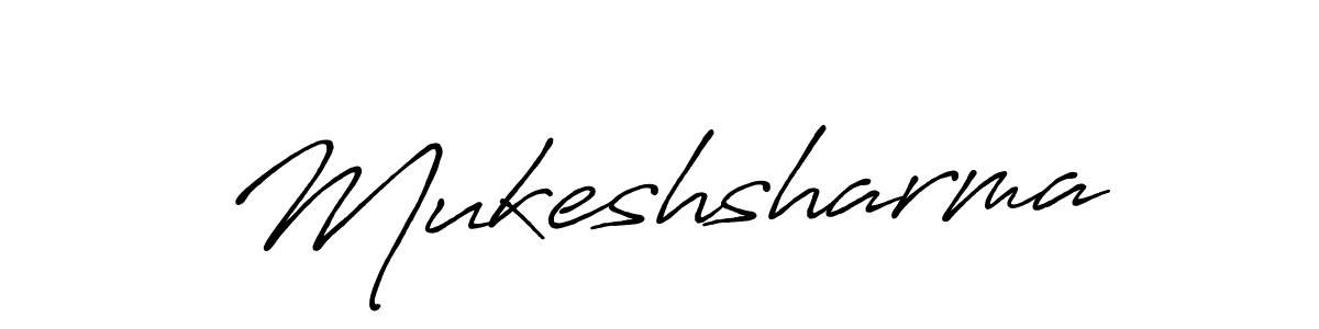 How to make Mukeshsharma name signature. Use Antro_Vectra_Bolder style for creating short signs online. This is the latest handwritten sign. Mukeshsharma signature style 7 images and pictures png