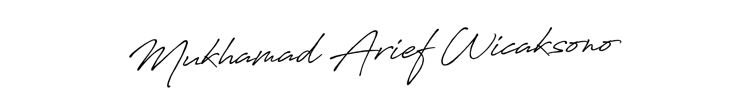 Use a signature maker to create a handwritten signature online. With this signature software, you can design (Antro_Vectra_Bolder) your own signature for name Mukhamad Arief Wicaksono. Mukhamad Arief Wicaksono signature style 7 images and pictures png