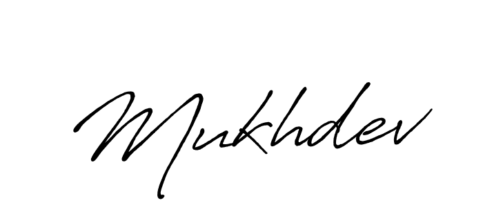 Mukhdev stylish signature style. Best Handwritten Sign (Antro_Vectra_Bolder) for my name. Handwritten Signature Collection Ideas for my name Mukhdev. Mukhdev signature style 7 images and pictures png