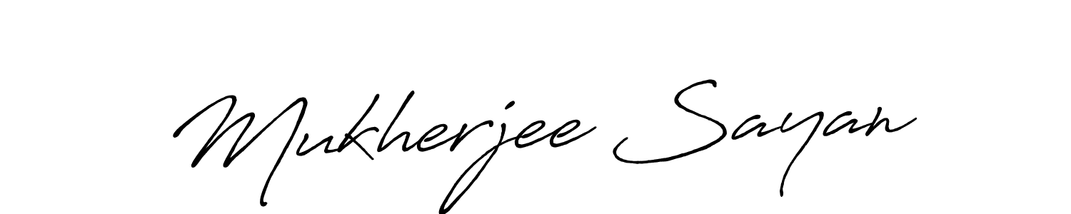 Mukherjee Sayan stylish signature style. Best Handwritten Sign (Antro_Vectra_Bolder) for my name. Handwritten Signature Collection Ideas for my name Mukherjee Sayan. Mukherjee Sayan signature style 7 images and pictures png