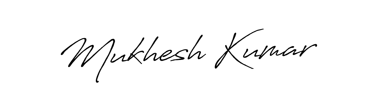 Make a beautiful signature design for name Mukhesh Kumar. With this signature (Antro_Vectra_Bolder) style, you can create a handwritten signature for free. Mukhesh Kumar signature style 7 images and pictures png