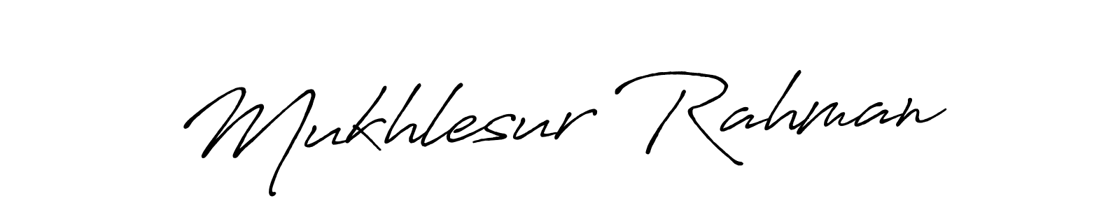 It looks lik you need a new signature style for name Mukhlesur Rahman. Design unique handwritten (Antro_Vectra_Bolder) signature with our free signature maker in just a few clicks. Mukhlesur Rahman signature style 7 images and pictures png