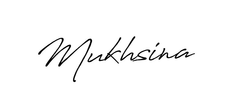 Design your own signature with our free online signature maker. With this signature software, you can create a handwritten (Antro_Vectra_Bolder) signature for name Mukhsina. Mukhsina signature style 7 images and pictures png